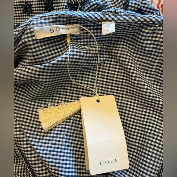 Doen Franique Dress in Azure Paris Gingham - Picture 7 of 11